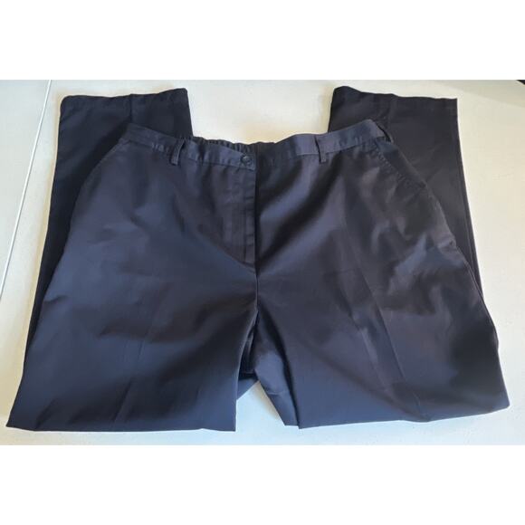 Lands' End Navy Khakis women’s 18W Fit 3 pants 38 * 30 Elastic Waist Back Pocket - Picture 9 of 9
